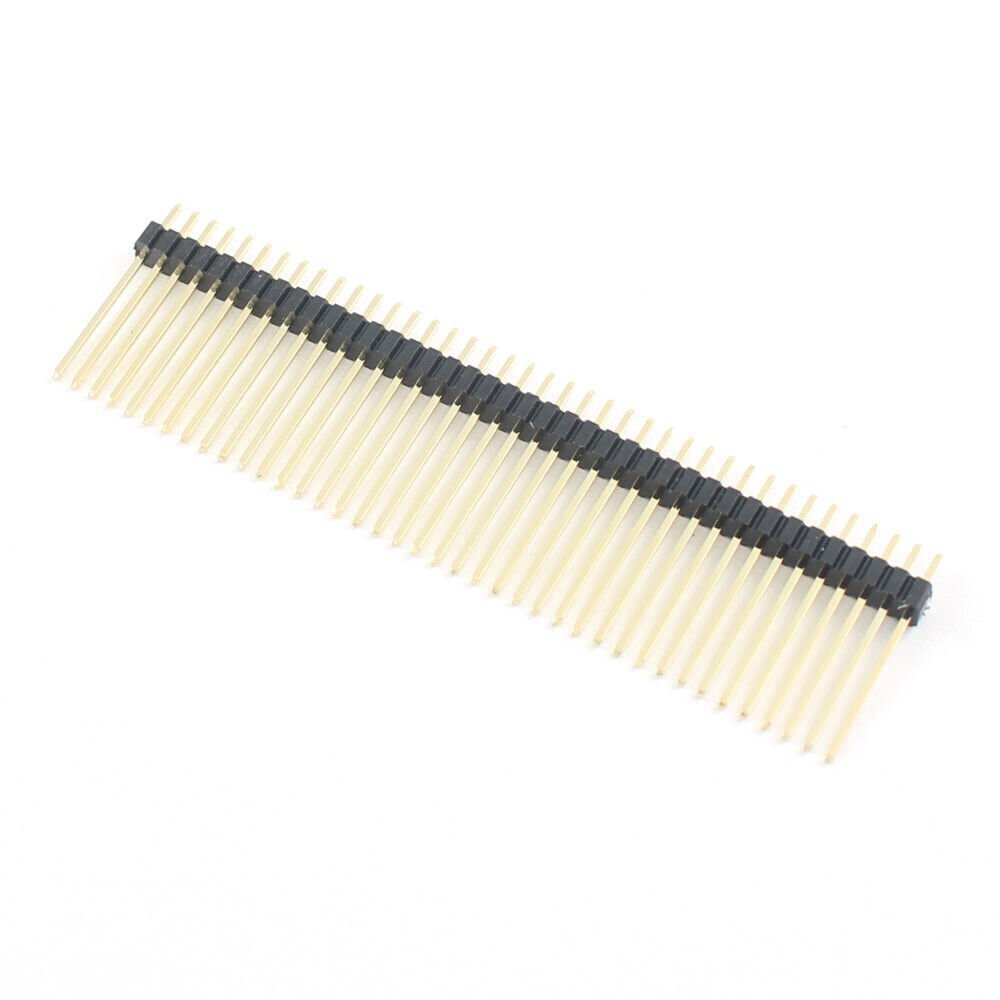 5Pcs Gold Plated 1.27mm Pitch 40 Pin Male Single Straight Header Strip L= 14mm