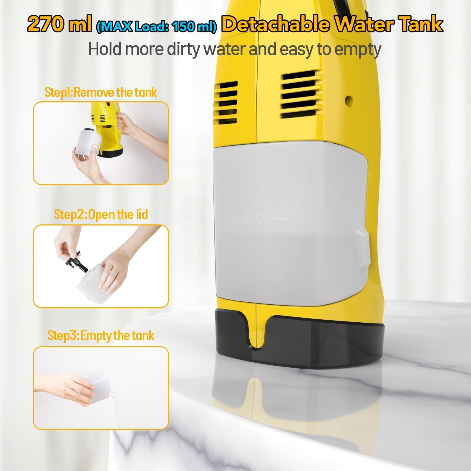 Rechargeable Window Vac, Electric Window Vacuum Squeegee, with 11 in. and 6.7...