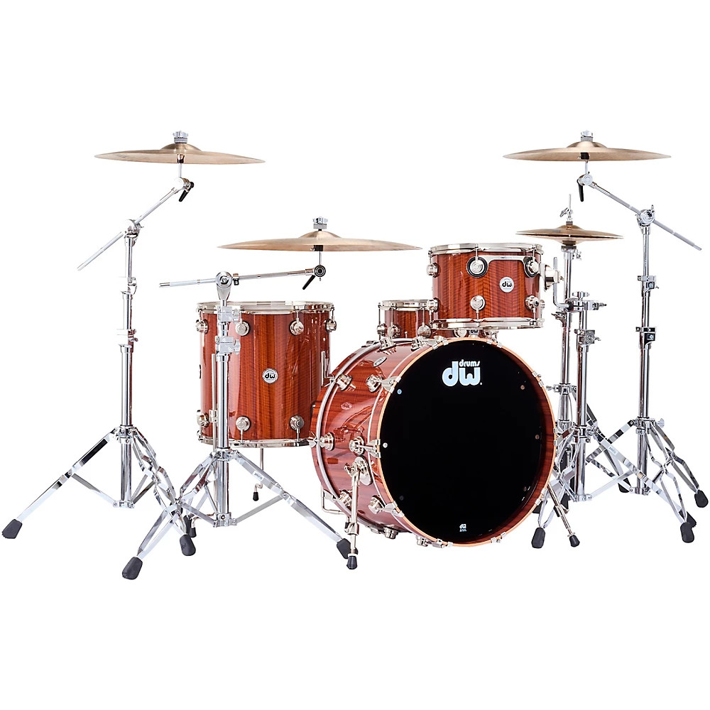 DW SSC Collectors 4-Piece Exotic Shell Pack Nick HW Natural Lacquer Over Etimoe