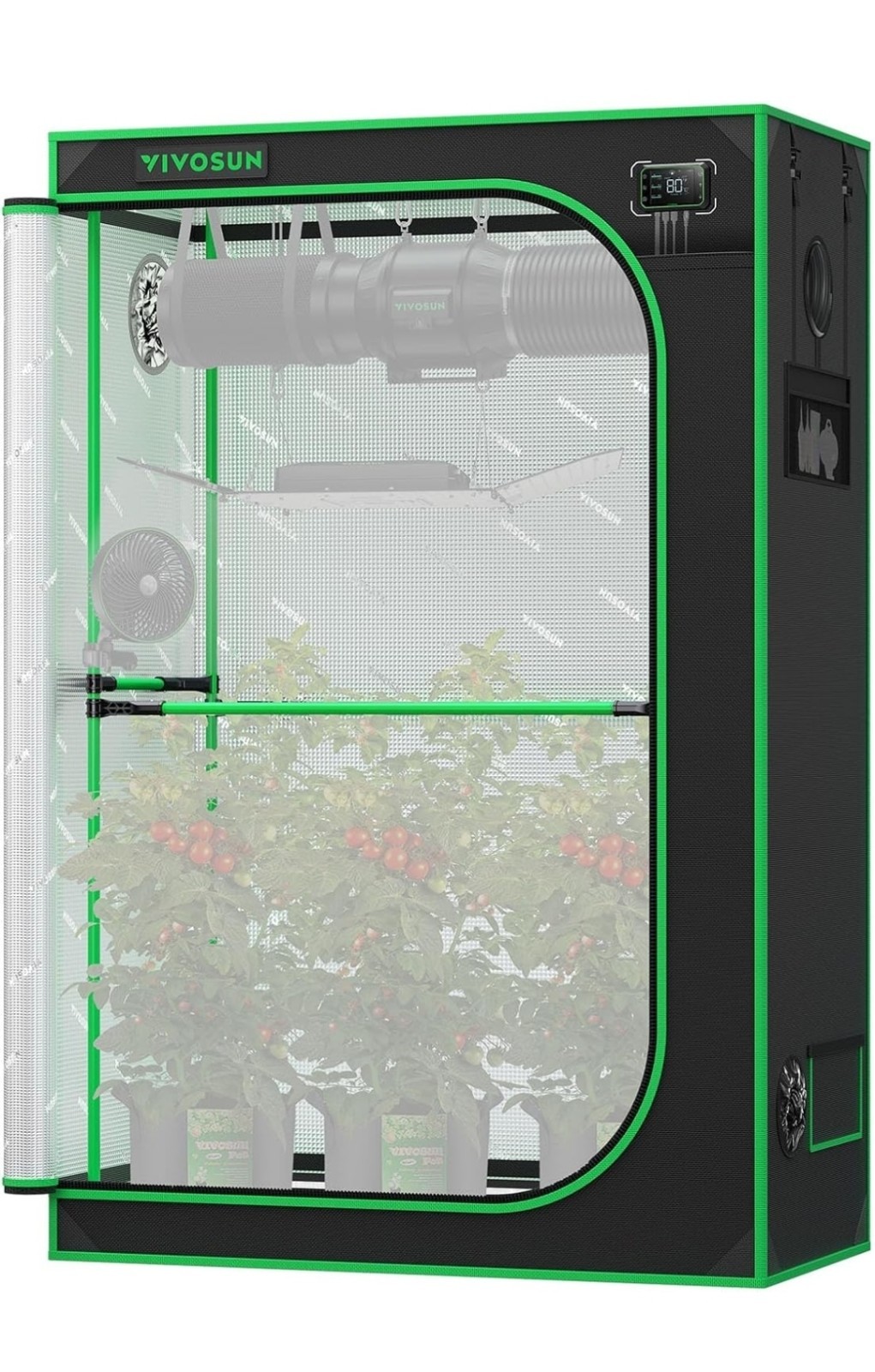 VIVOSUN P426 Indoor Grow Tent 48"x24"x72"2000D Oxford Hydroponics Plants 4x2ft