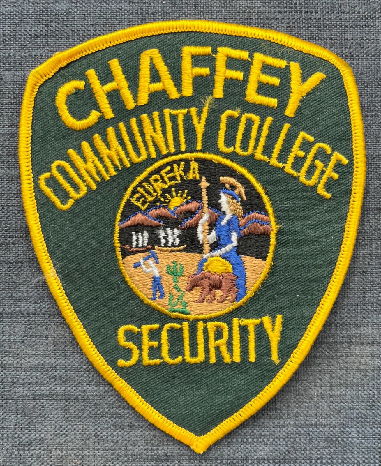 Chaffey Community College Security California Shoulder Patch Pre-owned Vintage