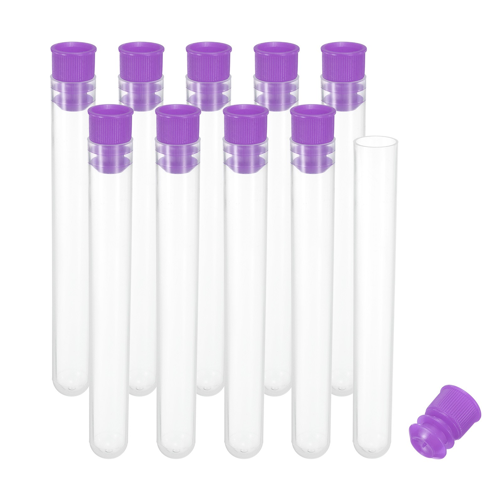 4" Length Plastic Sewing Needle Storage Holder, 10 Pcs Matte Pin Tube Purple