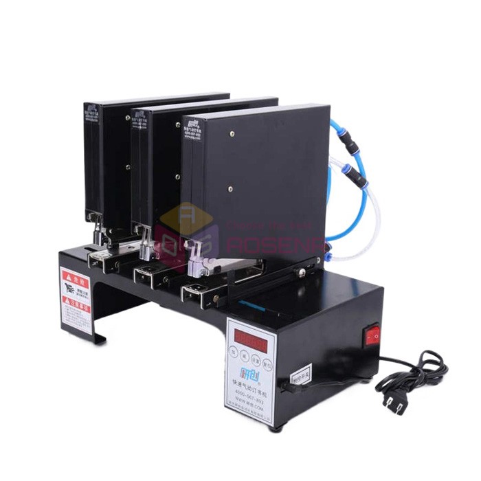 110V Three-head Pneumatic Stapler Binding Machine Automatic Electric Stapler