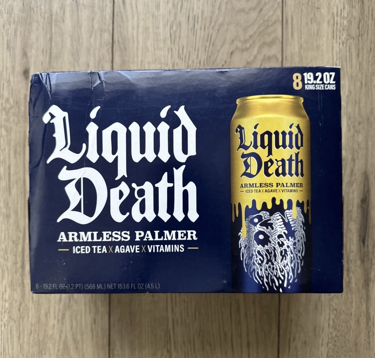 Liquid Death Armless Palmer Case Of 8 Cans 19.2 Oz Rare Discontinued