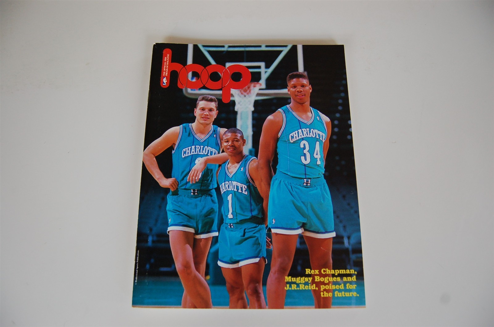 1990-91 NBA Hoop Program - Charlotte, Muggsy Bogues, Chapman, Reid