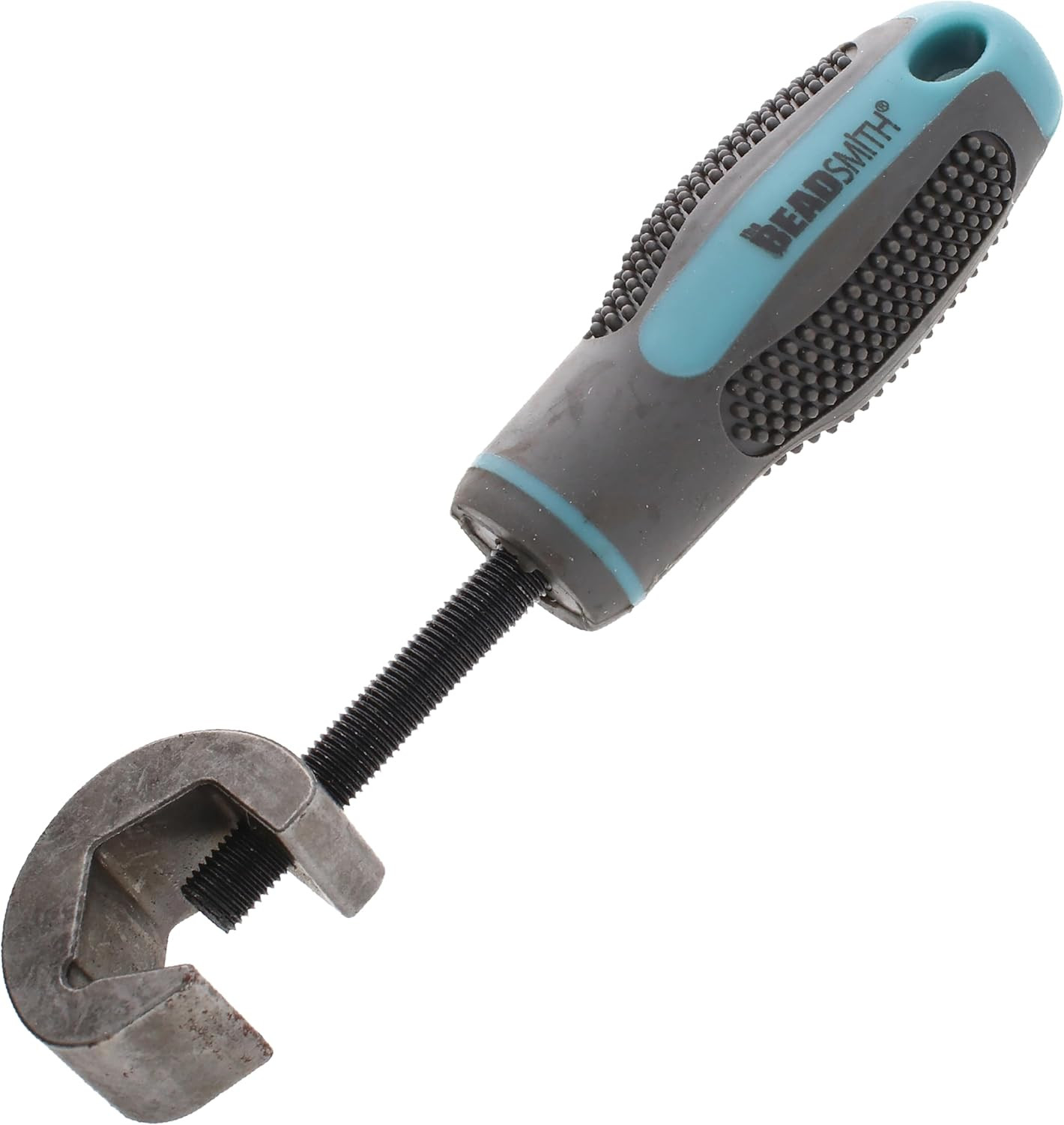Metal Stamp Holder, 6 Inches, Metal Stamping Tool, with Grey & Aqua Textured Com