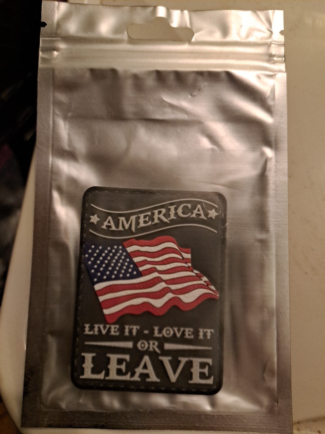 5ive Star Gear PVC Morale Patch-Hook & Loop-"America Live It Love It .." 3" X 2"
