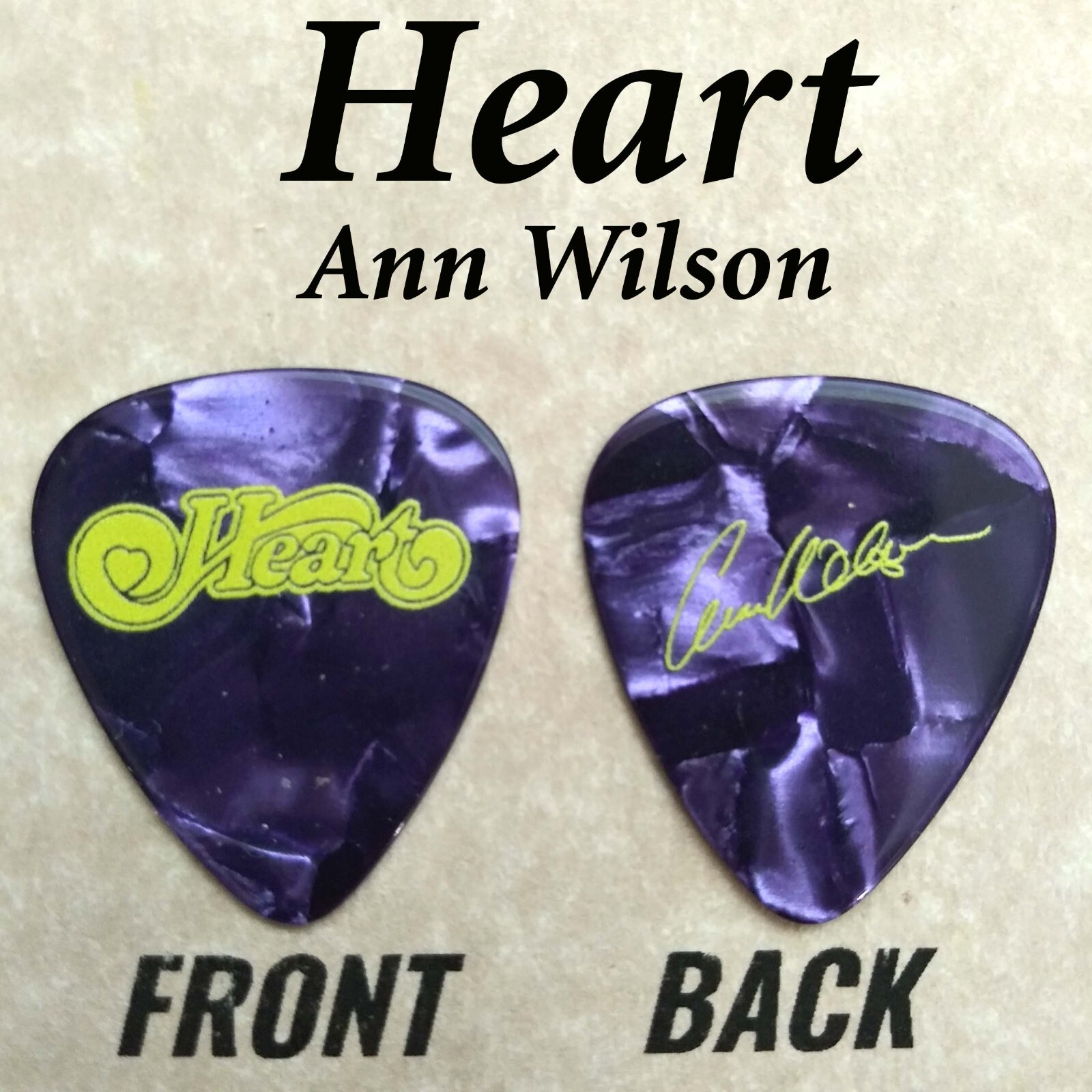 HEART Classic Rock Ann W signature novelty Guitar pick  (B-G-H13)