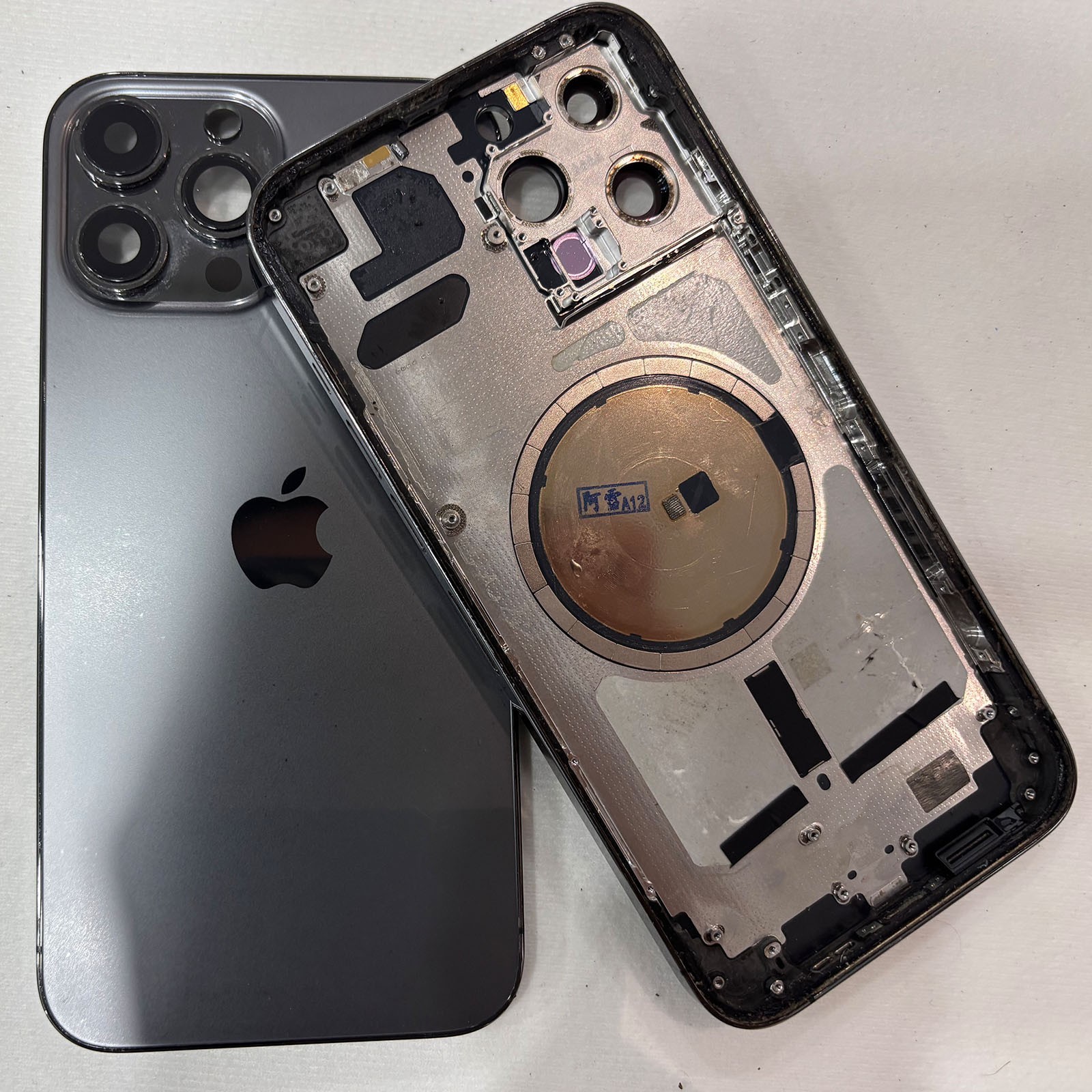 Original Pulled iPhone 13 Pro Max Rear Housing Assembly (Black) OEM Grade A Part