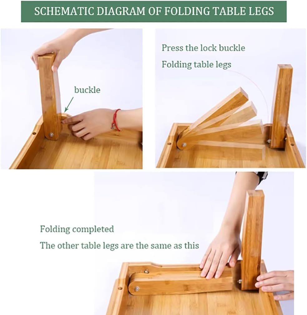 Folding Table, Japanese-Style Household Square Bamboo Tables, Computer Table, De
