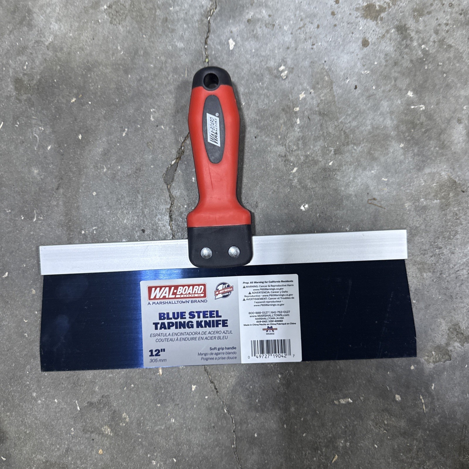 WAL-BOARD 12" TAPING BLUE STEEL KNIFE/ 19-042. NEW!