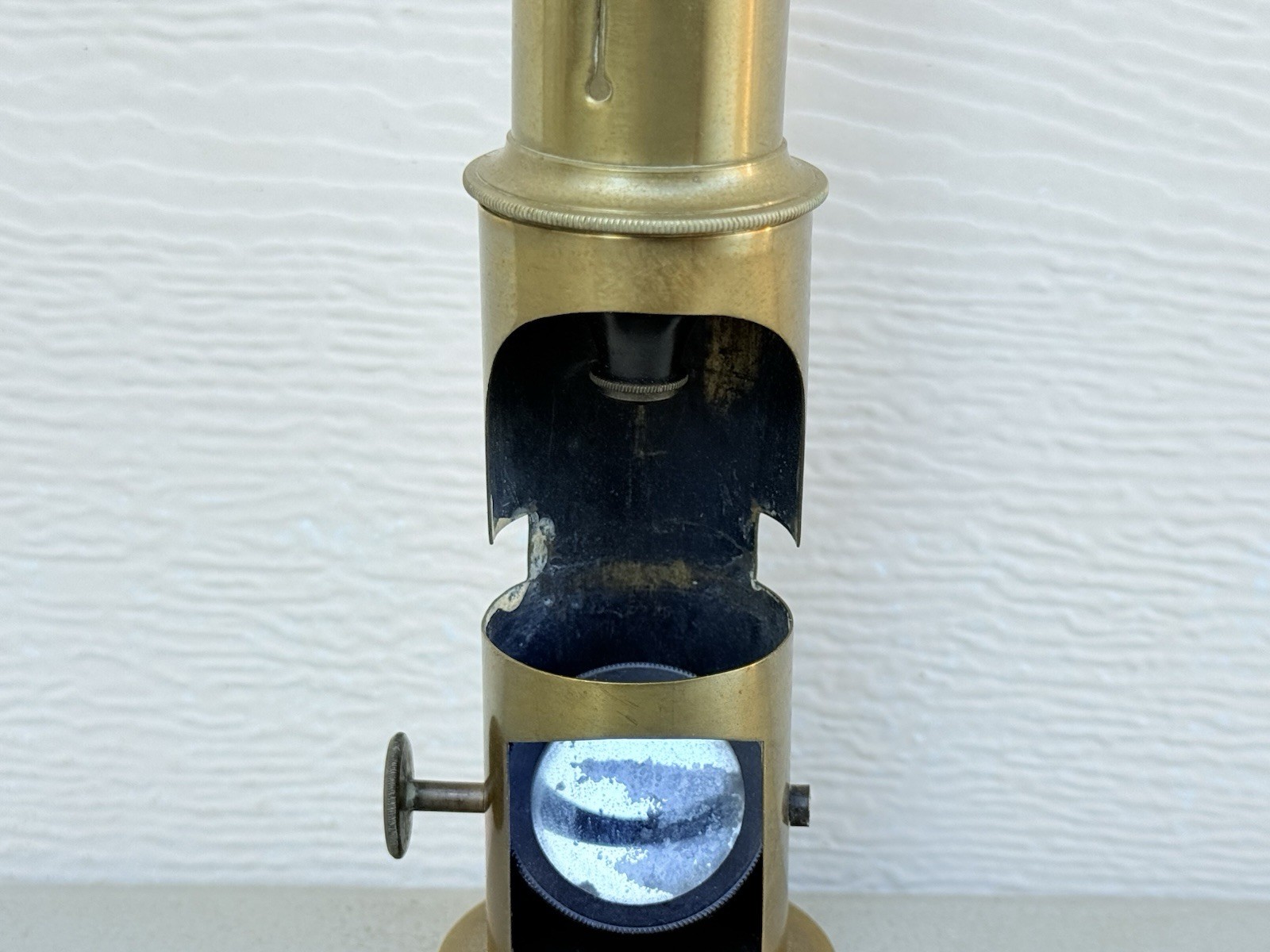 Antique Brass Field Microscope Portable small vintage
