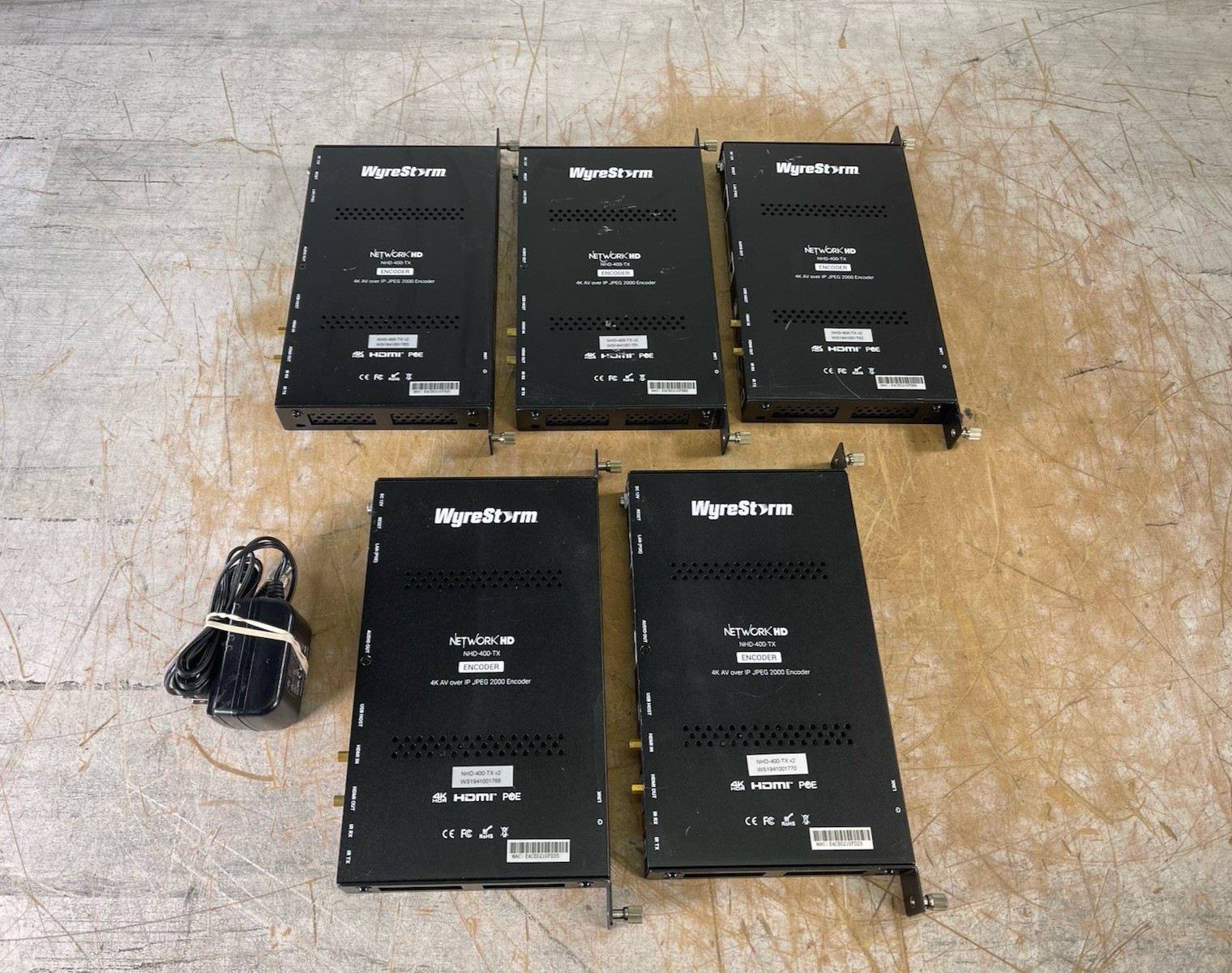 (LOT OF 5) WYRESTORM NHD-400-TX 4K AV OVER IP JPEG-2000 DECODER - READ DESC