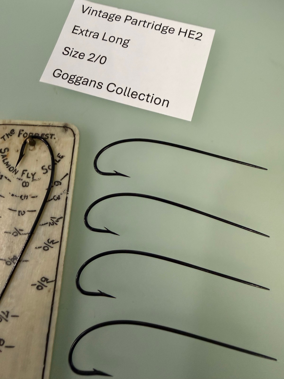 Vintage Partridge Redditch HE2 Extra Long SalmonHooks