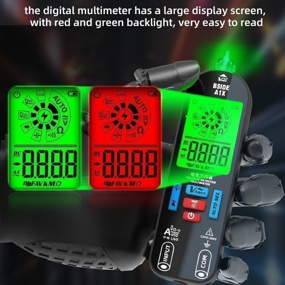 Digital Multimeter Tester Smart Rechargeable Voltmeter AC/DC Voltage Measurement