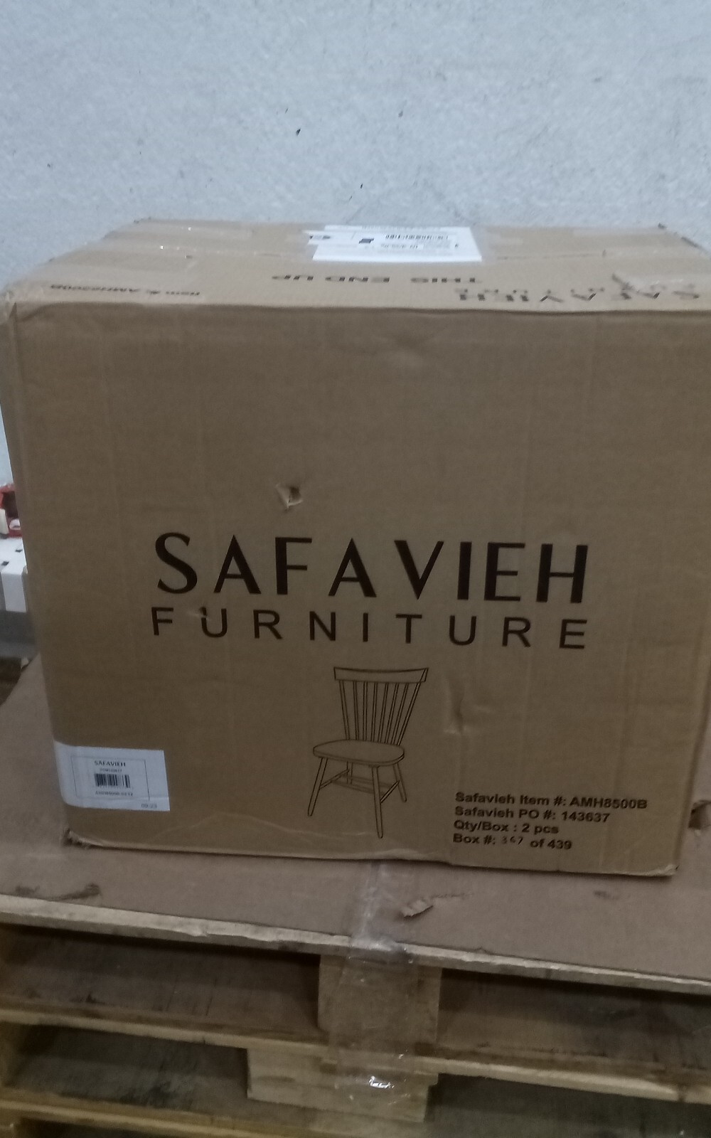 Safavieh PARKER SPINDEL SIDE CHAIR, Reduced Price 2172726108 AMH8500B