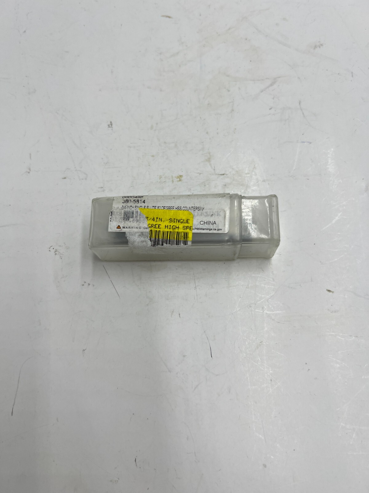 380-5814 3/4" SINGLE FLUTE 82 DEGREE HIGH SPEED STEEL COUNTERSINK