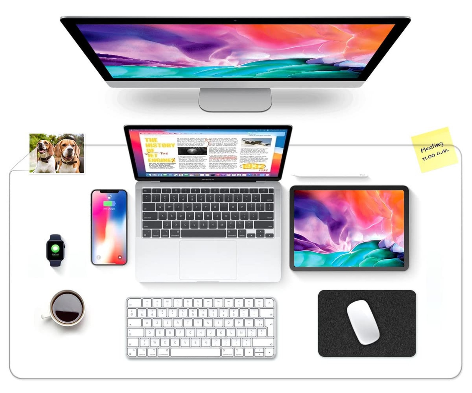 JanJunDec Clear Desk Pad Table Cover Protector on Top of Desks, 16x28 Inch Tr...