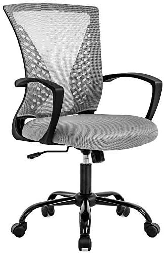 Ergonomic Home Office Desk Chair Comfortable Leather Computer Chairs for Bedroom