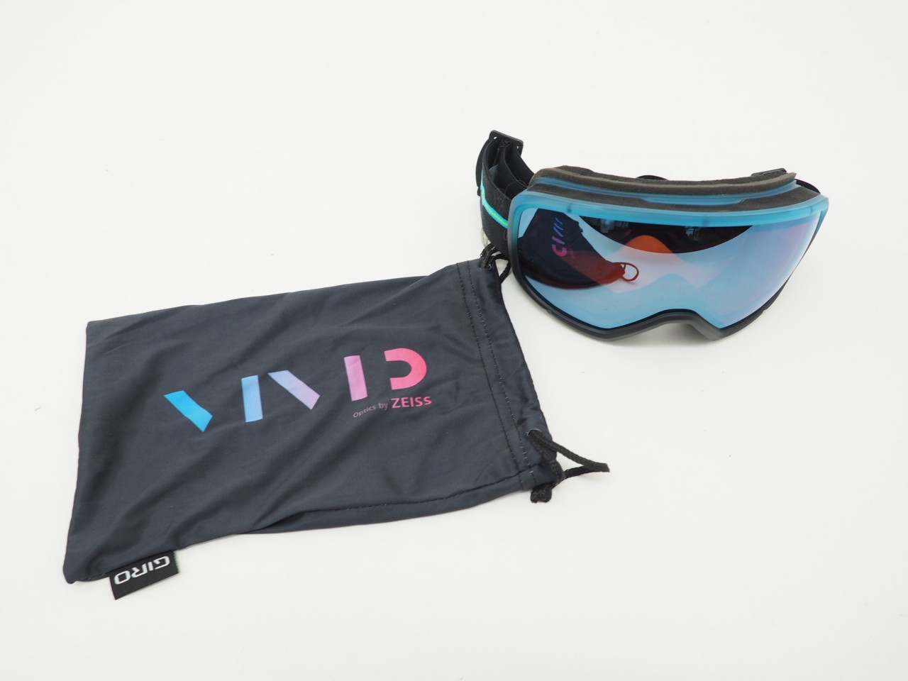 Giro Ringo Adult Winter Sport Goggles Blue Neon Lights w/ Vivid Royal Lens