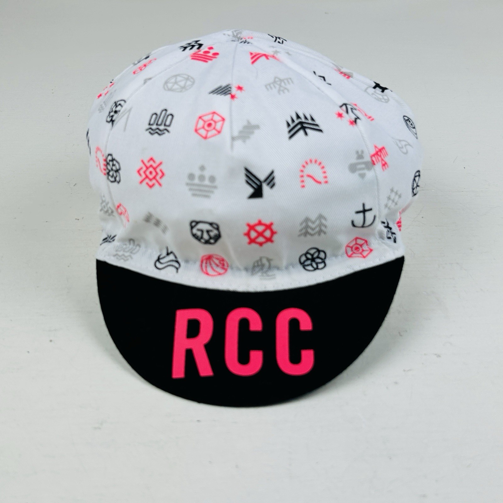 Rapha RCC Cap Cycling Hat Pink White Black One Size Fits Most