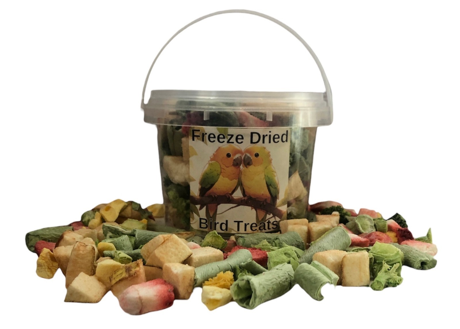 Freeze Dried Bird Treats Fruit & Veggie Mix 1oz Bucket for Enrichment