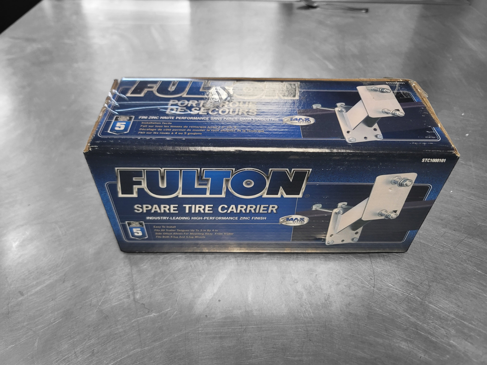 Fulton Boat trailer Spare Tire Carrier STC1000101 | Bolt-On Hi-Mount Steel