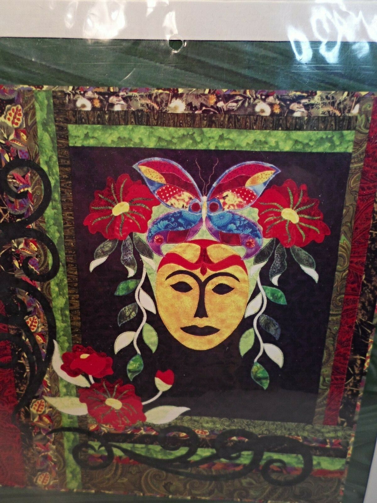 Butterfly Mask Transformation Quilt Pattern 28x30in Quilt Poetry Colorful New
