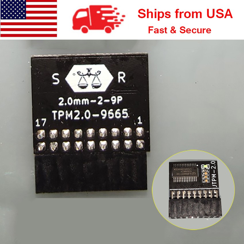 TPM2.0 Module For ASRock Motherboards Windows 11 18-1 Pin TPM Security Module