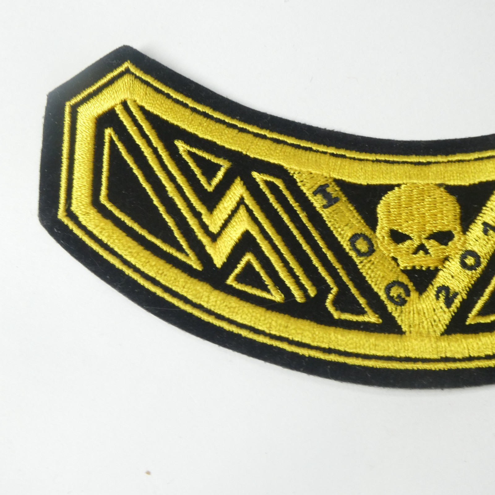 HOG 2012 Harley Owners Group Rocker Patch Skull Motorcycle Vest Jacket