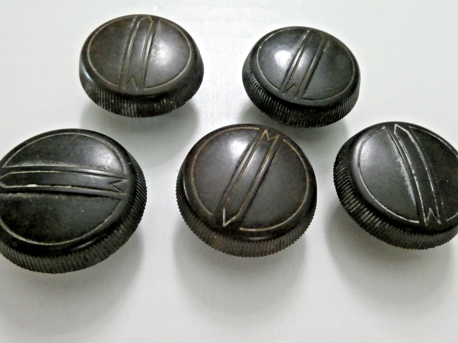 Five (5) Vintage Radio Knobs for 1939 RCA K60- Lot# 226