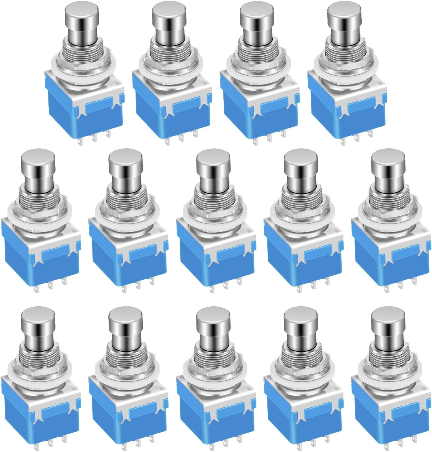 14Pcs Guitar Effect Pedal 3PDT Footswitch 9 Pin Latching Stomp Push Button Foot