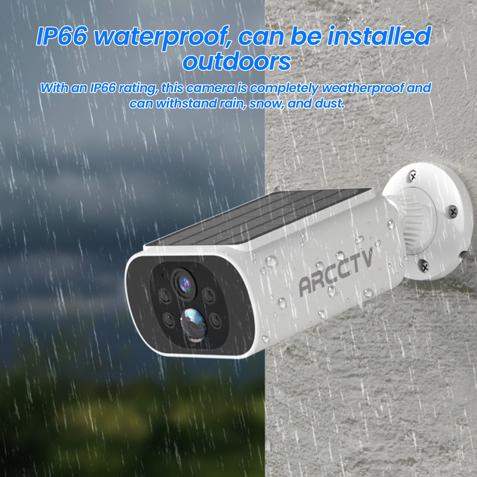 ARCCTV 4MP Wireless Solar Battery Powered Security Camera Sys Outdoor CCTV 2Pack