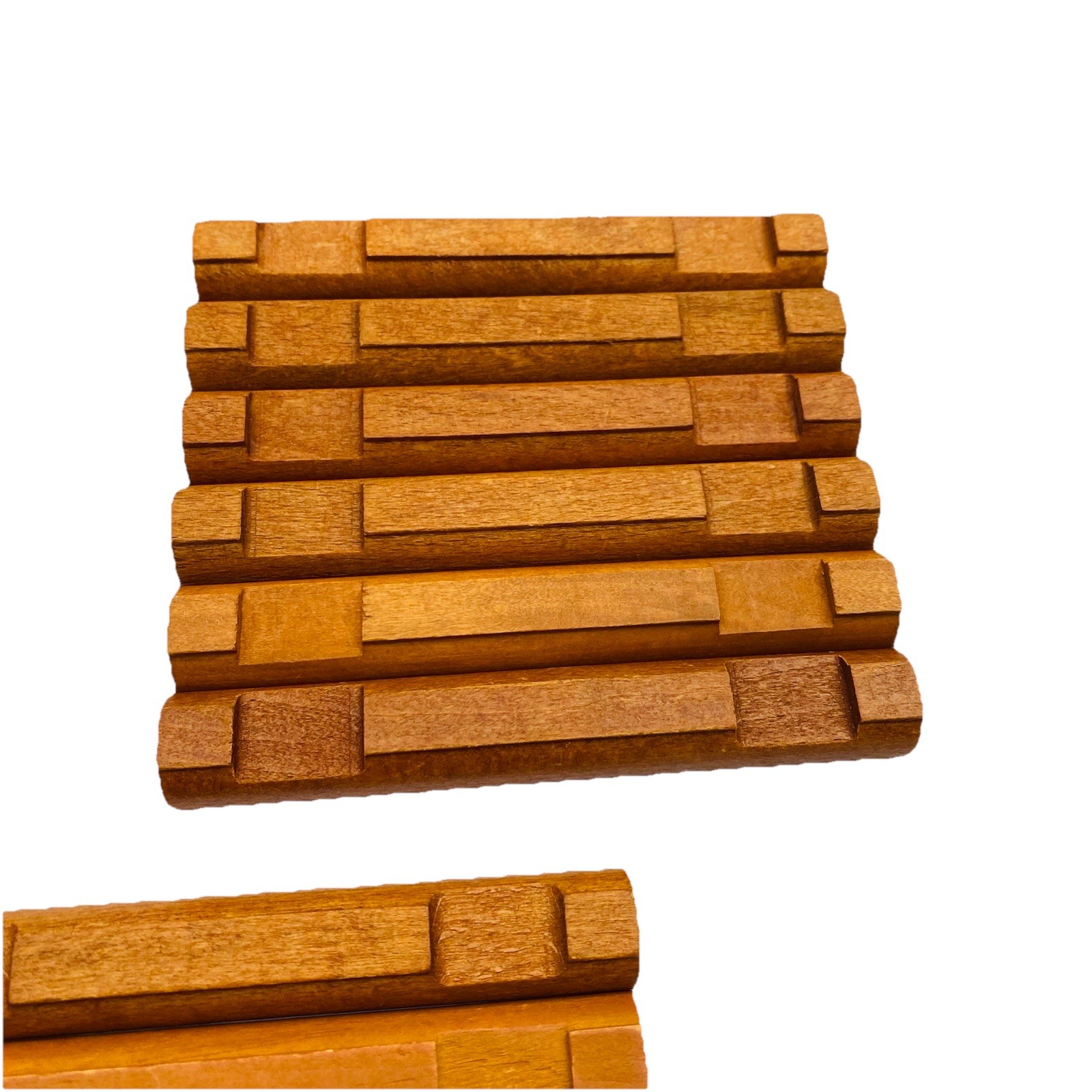 16 Lincoln Log Light Brown Color Half Round Flats Assortment Base Wood Parts