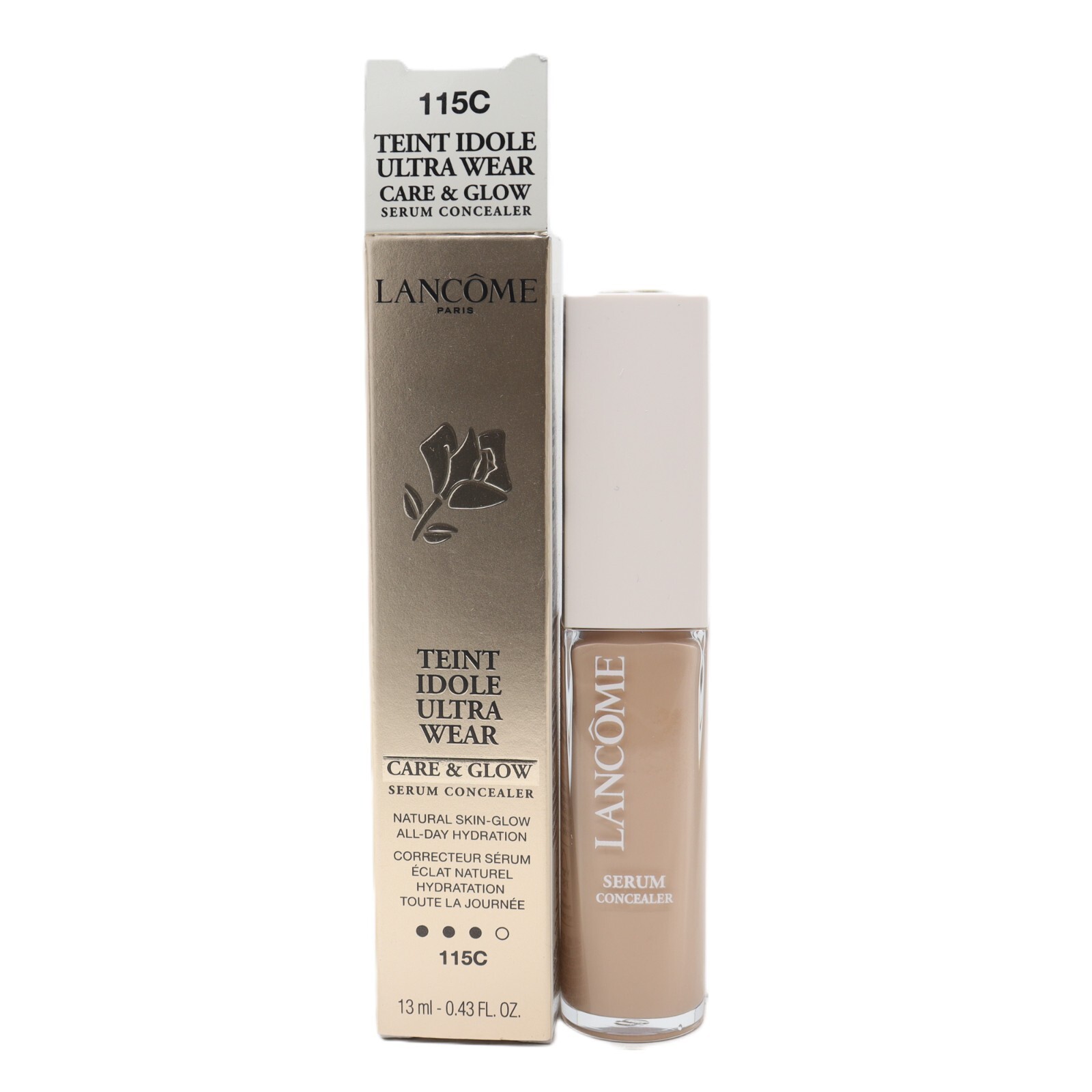 Lancome Teint Idole Ultra Wear Care & Glow Serum Concealer 115C ~ 0.43 fl oz NIB