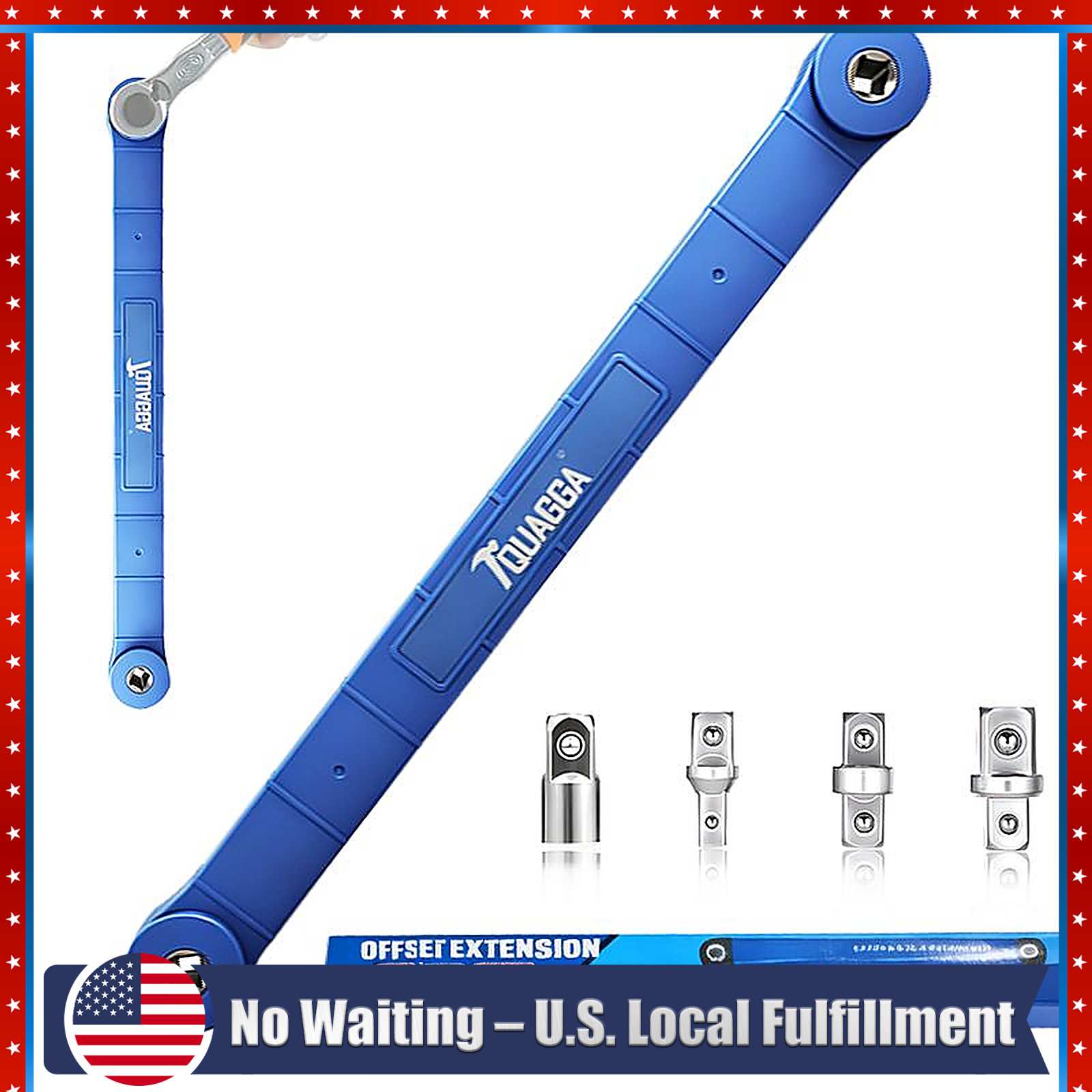 Impact Ready Offset Extension Wrench Set Tight Reach Universal 1/2" 3/8" 1/4"
