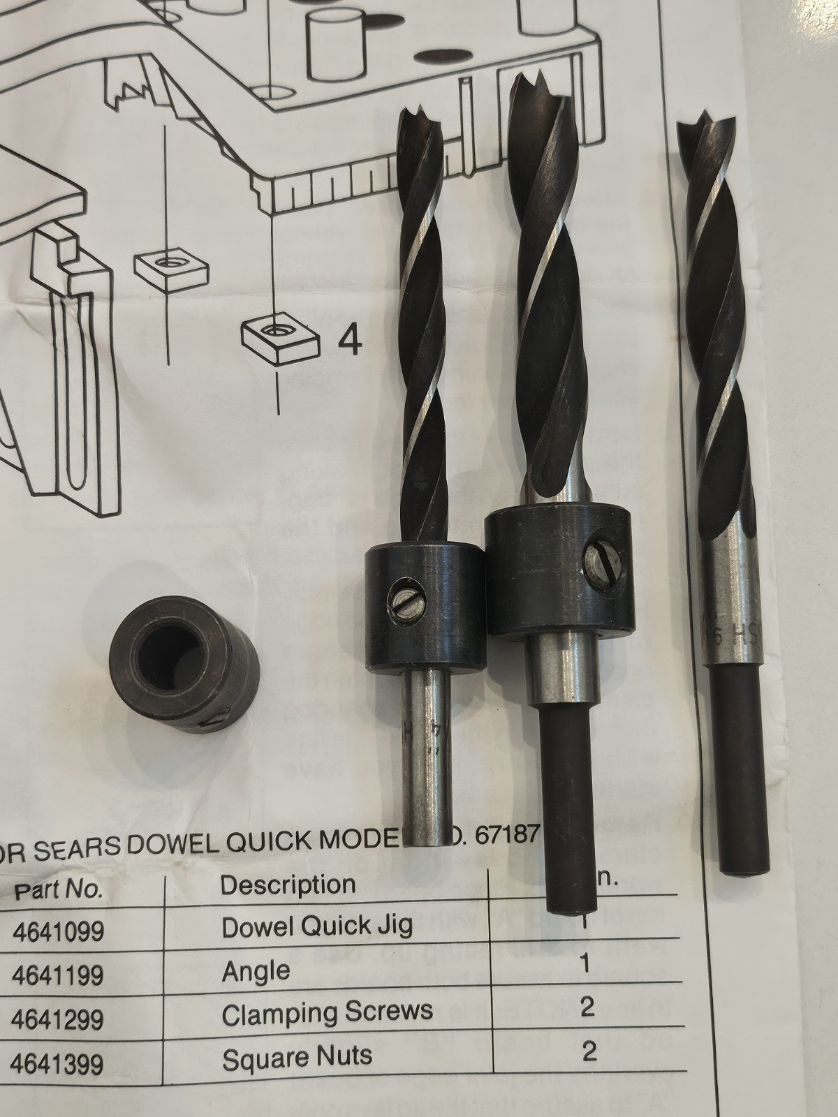Craftsman Sears Tools Dowel Quick Kit 9-67188 Incomplete