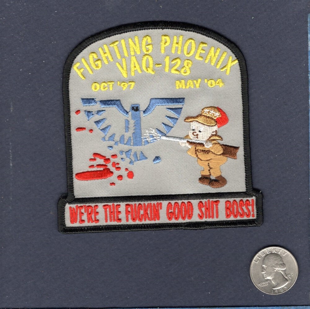 VAQ-128 FIGHTING PHOENIX Uncensored 2004 DECOM US NAVY Squadron Patch