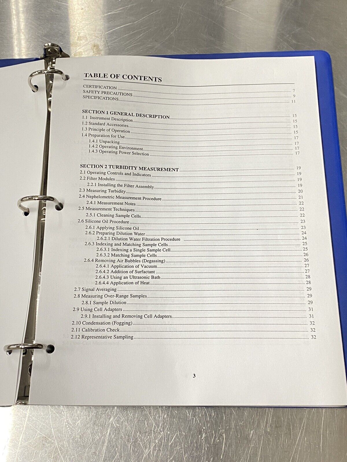 Hach 2100N Lab Turbidimeter - Users Manual / Instructions