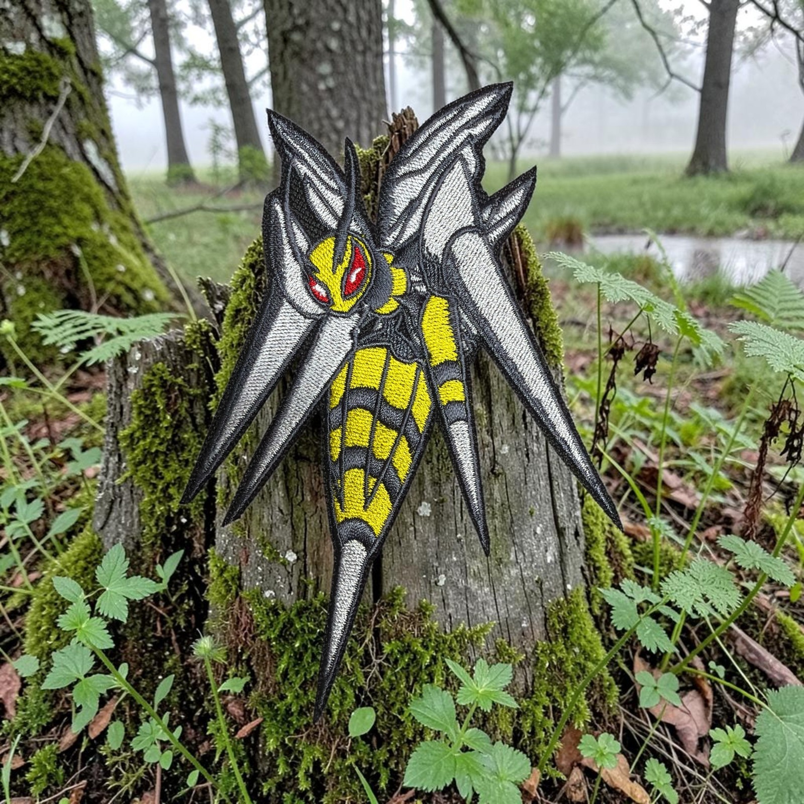Mega Bee Drill Pokemon Embroidery Patch 5" X 3.54"