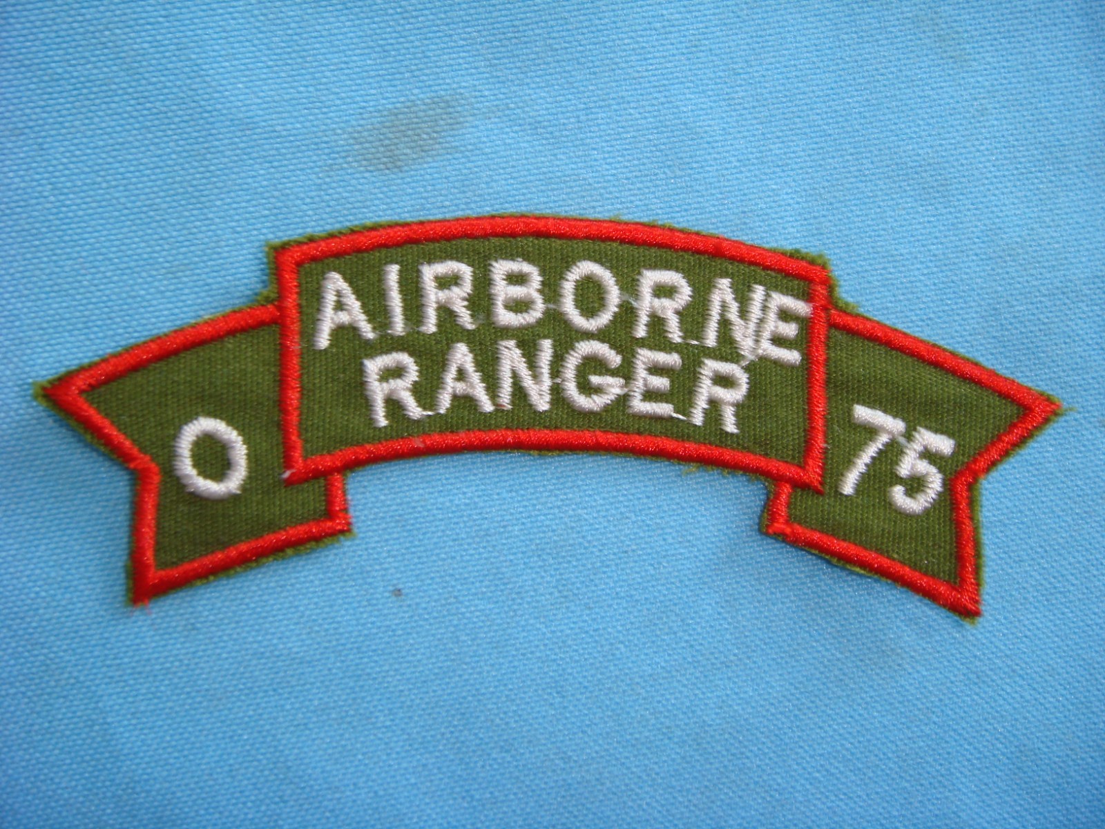 US O Co. AIRBORNE RANGER  75th INFANTRY REGIMENT SCROLL PATCH,