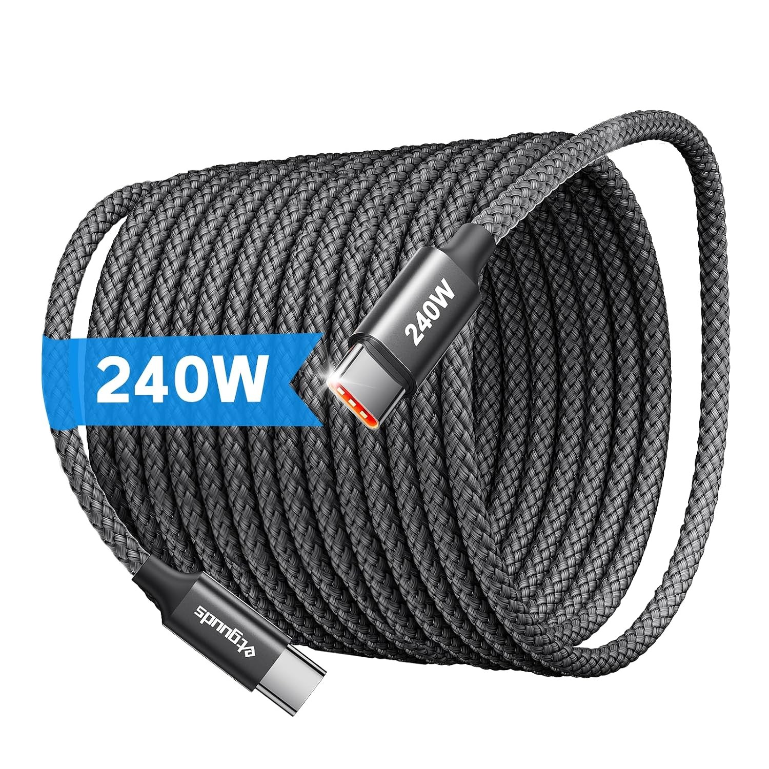 240W USB C to USB C Cable 10ft, 2-Pack C to C Cable Fast Charging, Type C