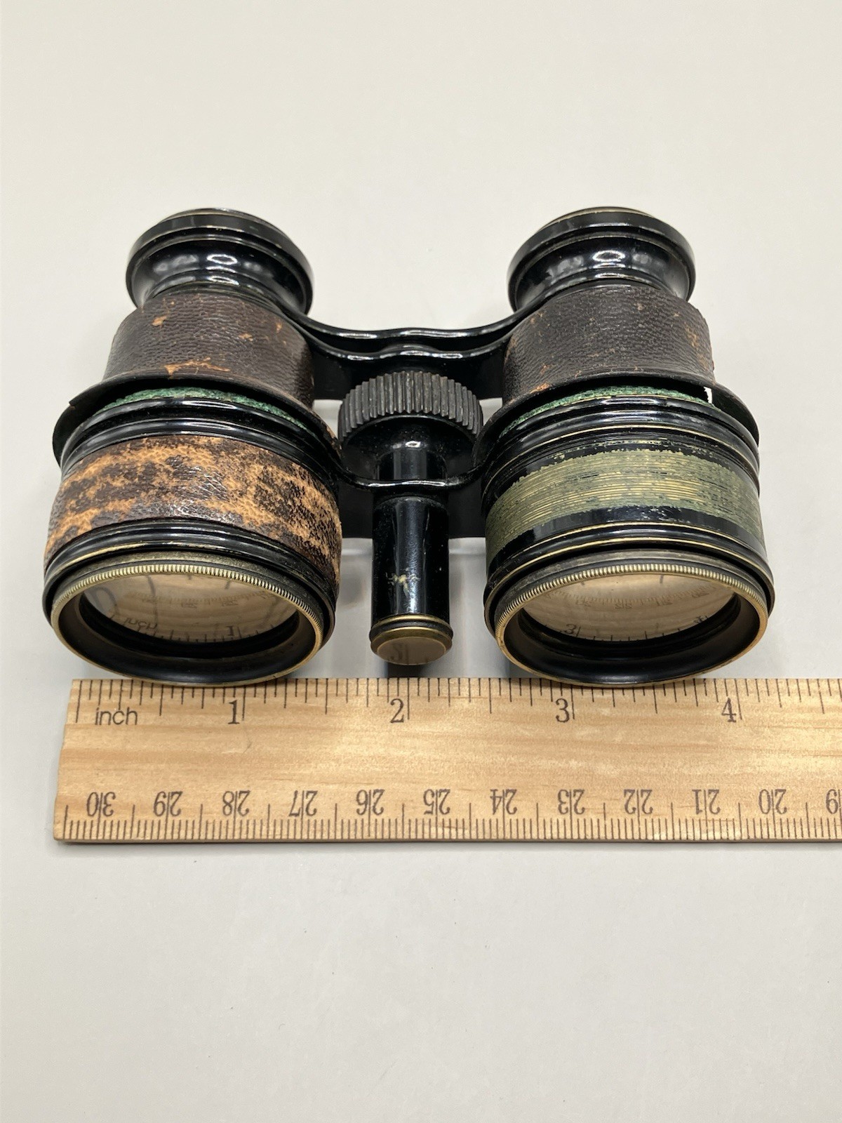 Antique Brass Binoculars Opera Crescent Field Class Long Range Leather