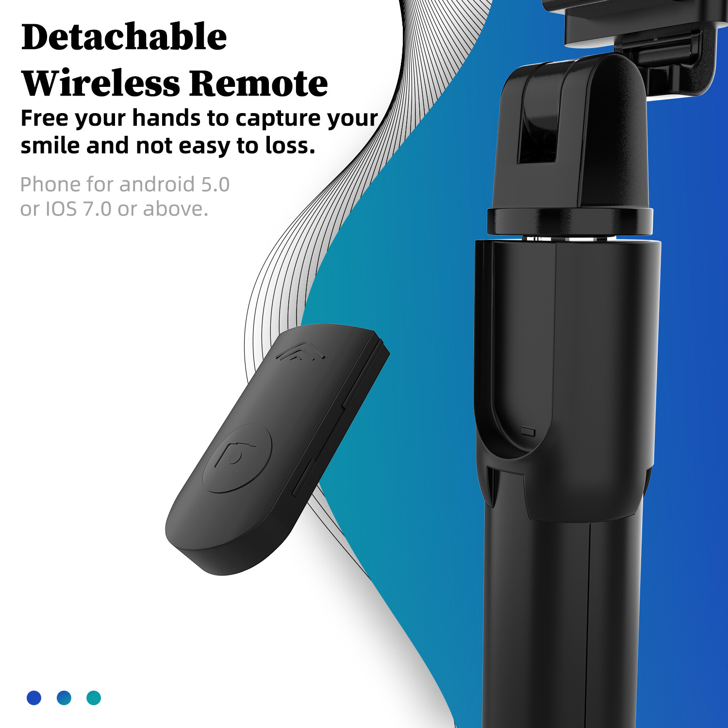 Selfie Stick Tripod Bluetooth Wireless Remote Stand For iPhone 15 Pro Max 14 13