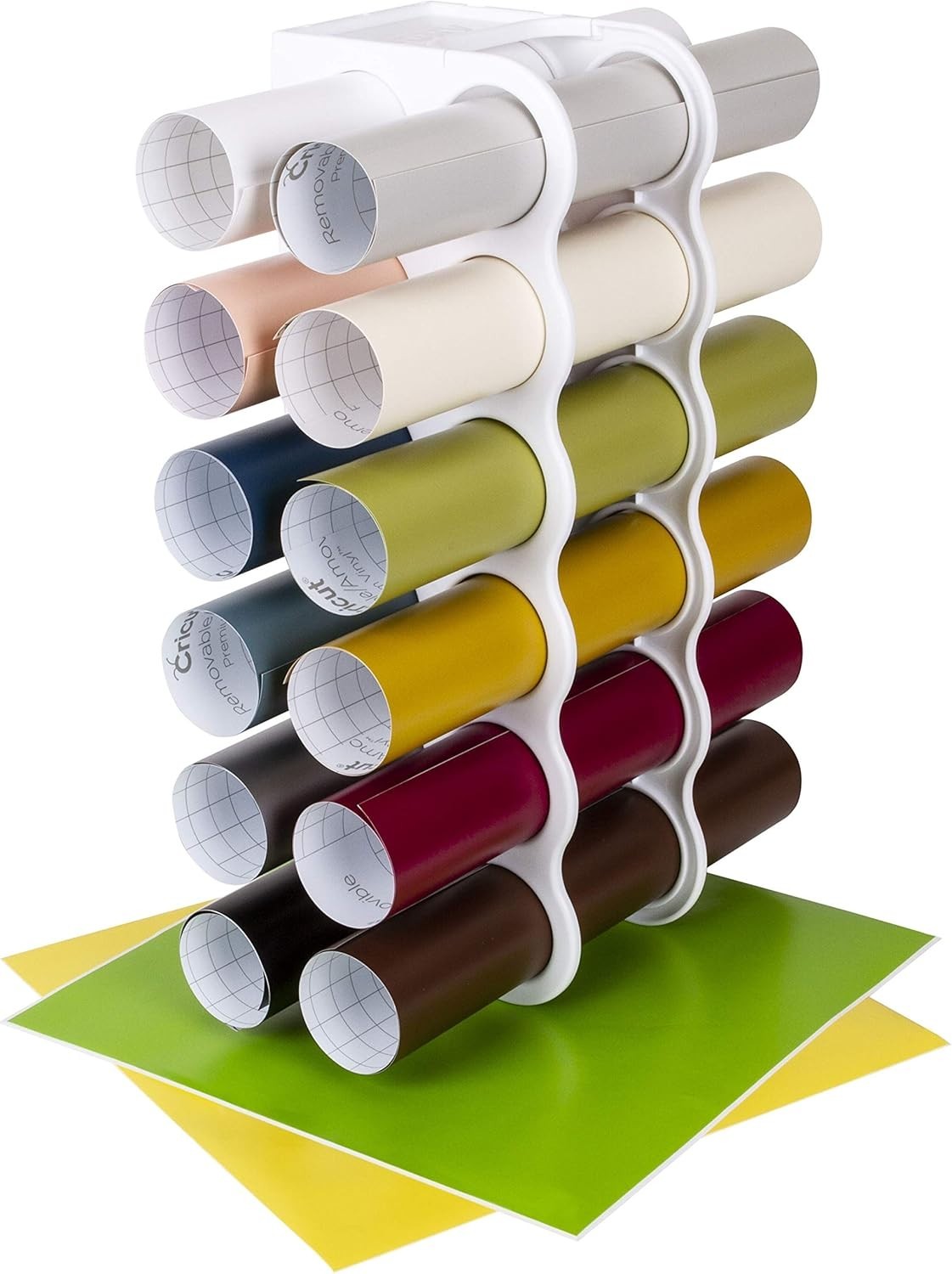 ArtBin 6864AS Vinyl Storage Rack, Stores 12 Vinyl Rolls, White