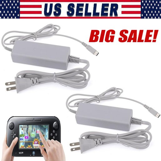AC Power Supply Charging Adapter Cable Charger For Nintendo Wii U GamePad Lot