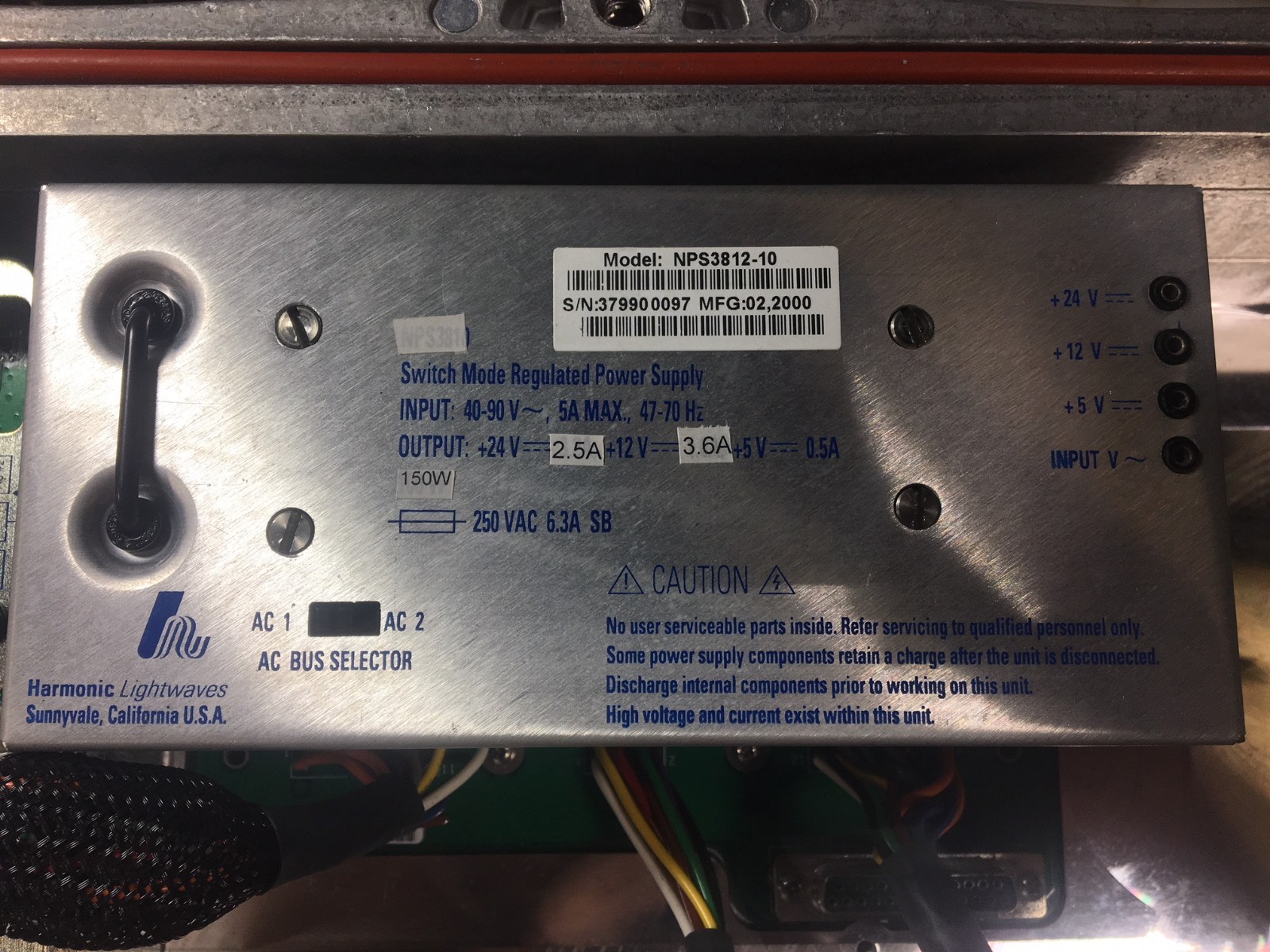HARMONIC HLN3880/12-1 FIBER OPTIC NODE