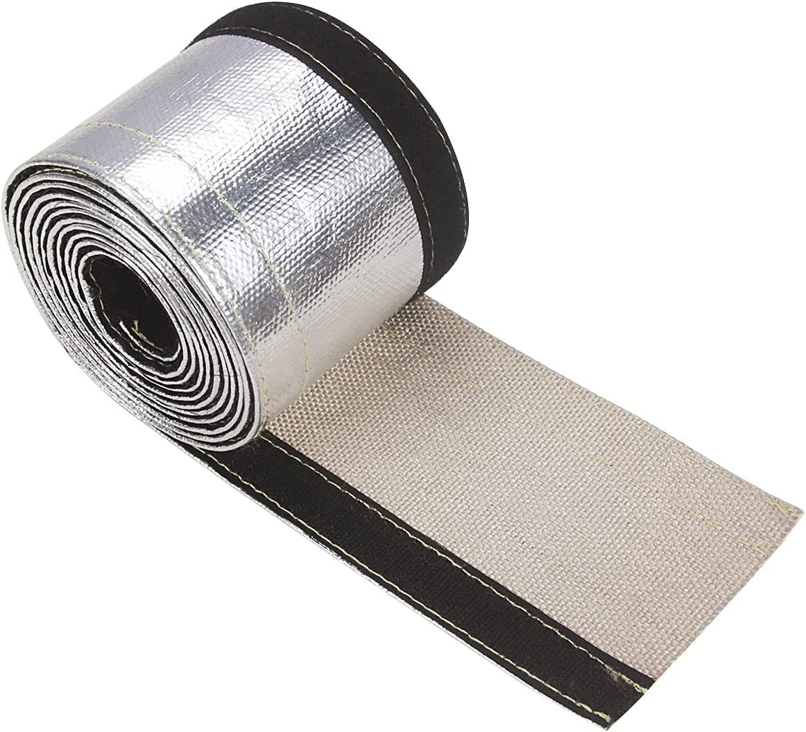1" ID Metallic Heat Shield Sleeve Insulated Wire Hose Cover Wrap Loom Tube 10 Ft