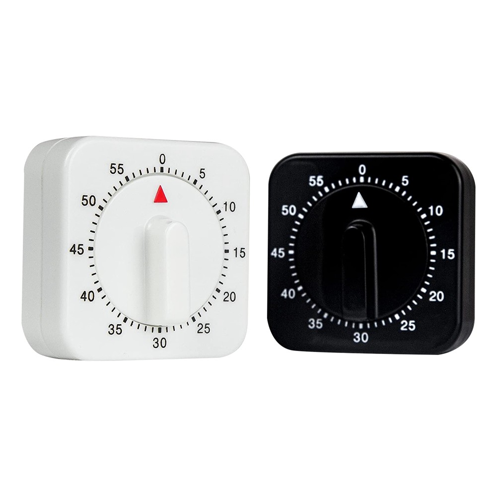 2-Pack Square 60 Minute Mechanical Kitchen Timer,Chef Cooking Timer Clock2238