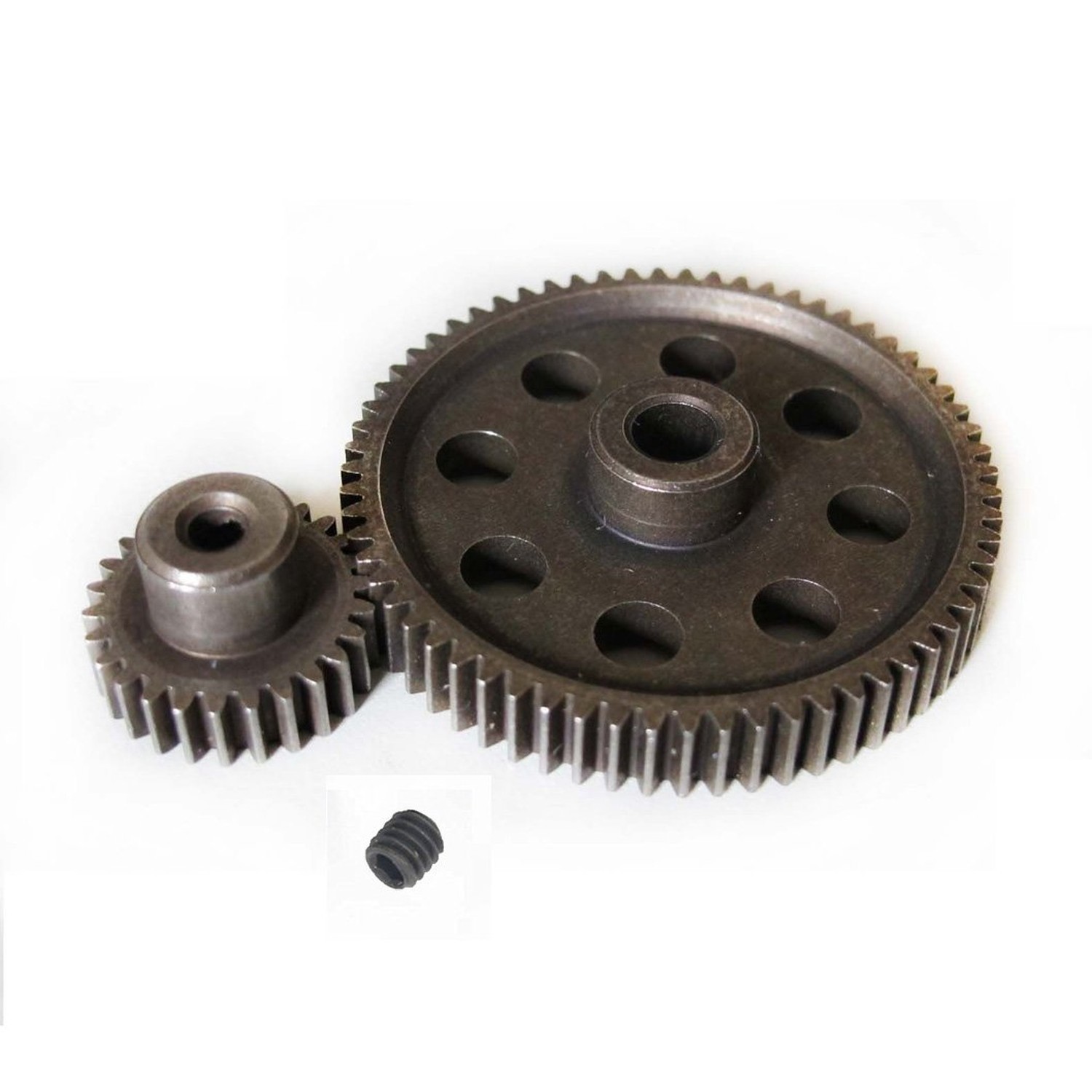 Differential Steel Metal Super Gear 11184 Main Gear 64T & 11176 Motor Gear 26...